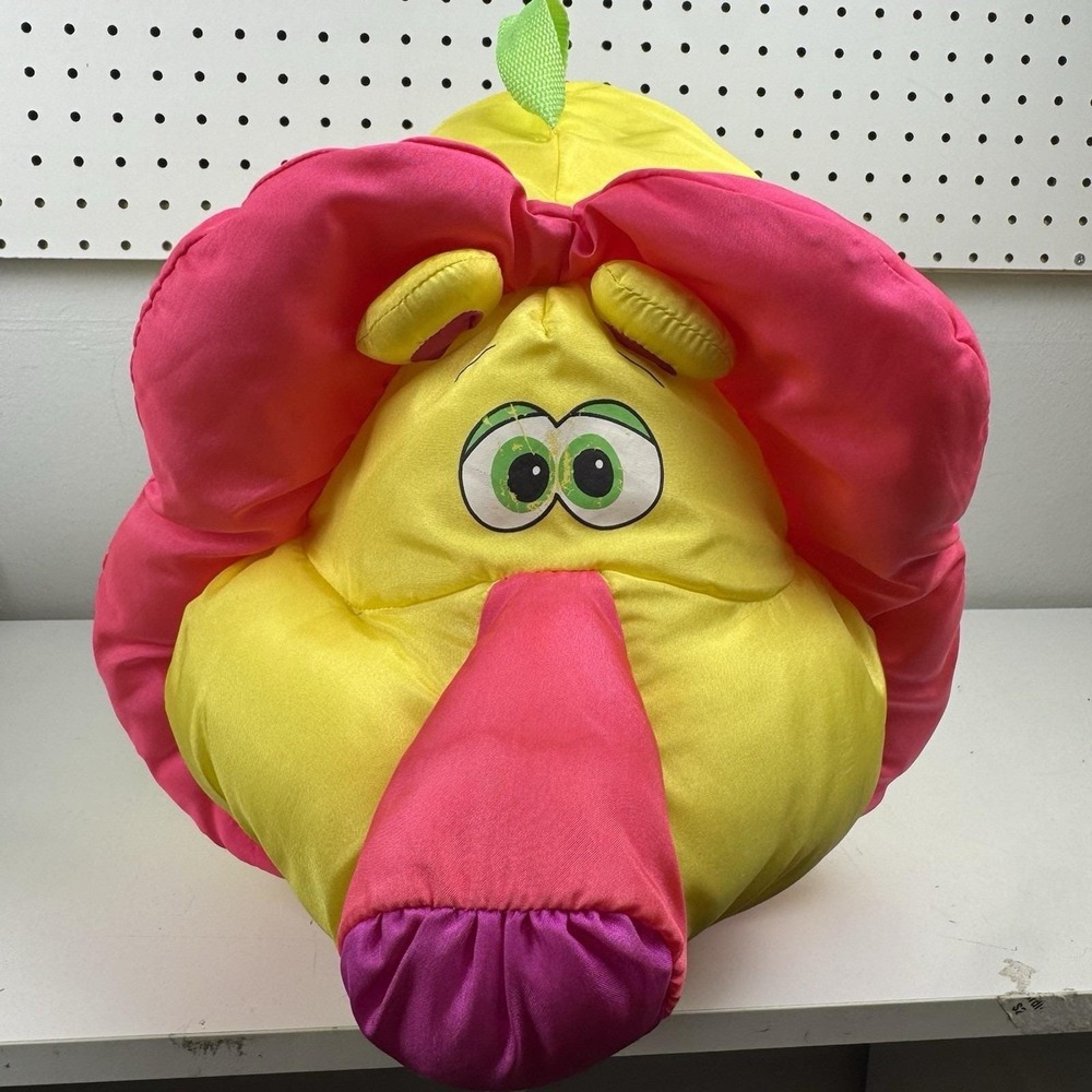 VtgFisher Price Big Things LG Puffalump Lion Yellow Pink Plush Stuffed Animal
